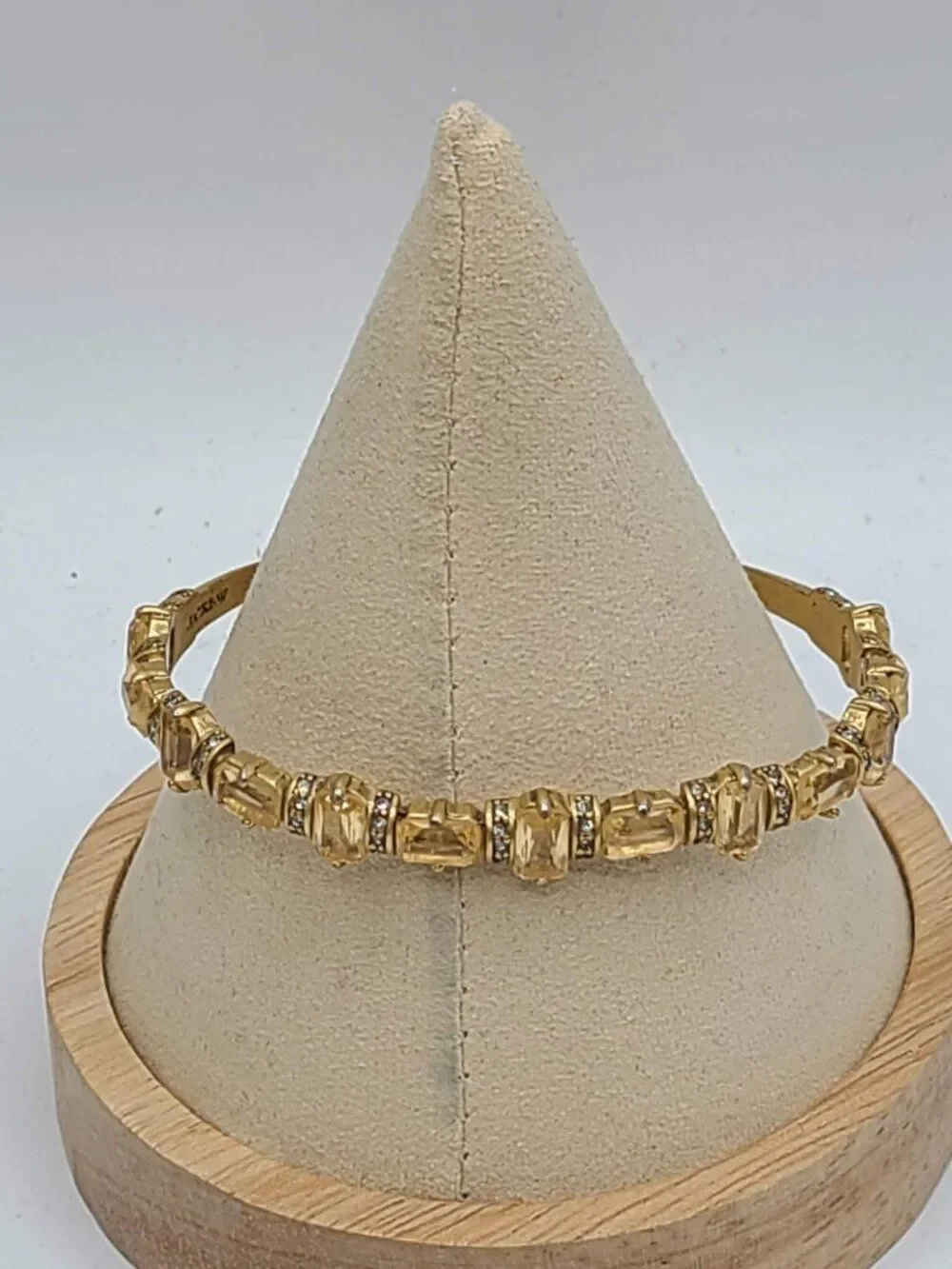 J Crew Gold Tone Gold Crystal Cuff Bracelet